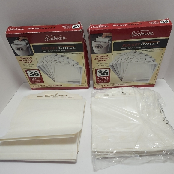 Sunbeam Rocket Grill Refill Replacement Parchement Pouches 62 Pouches - Picture 1 of 7